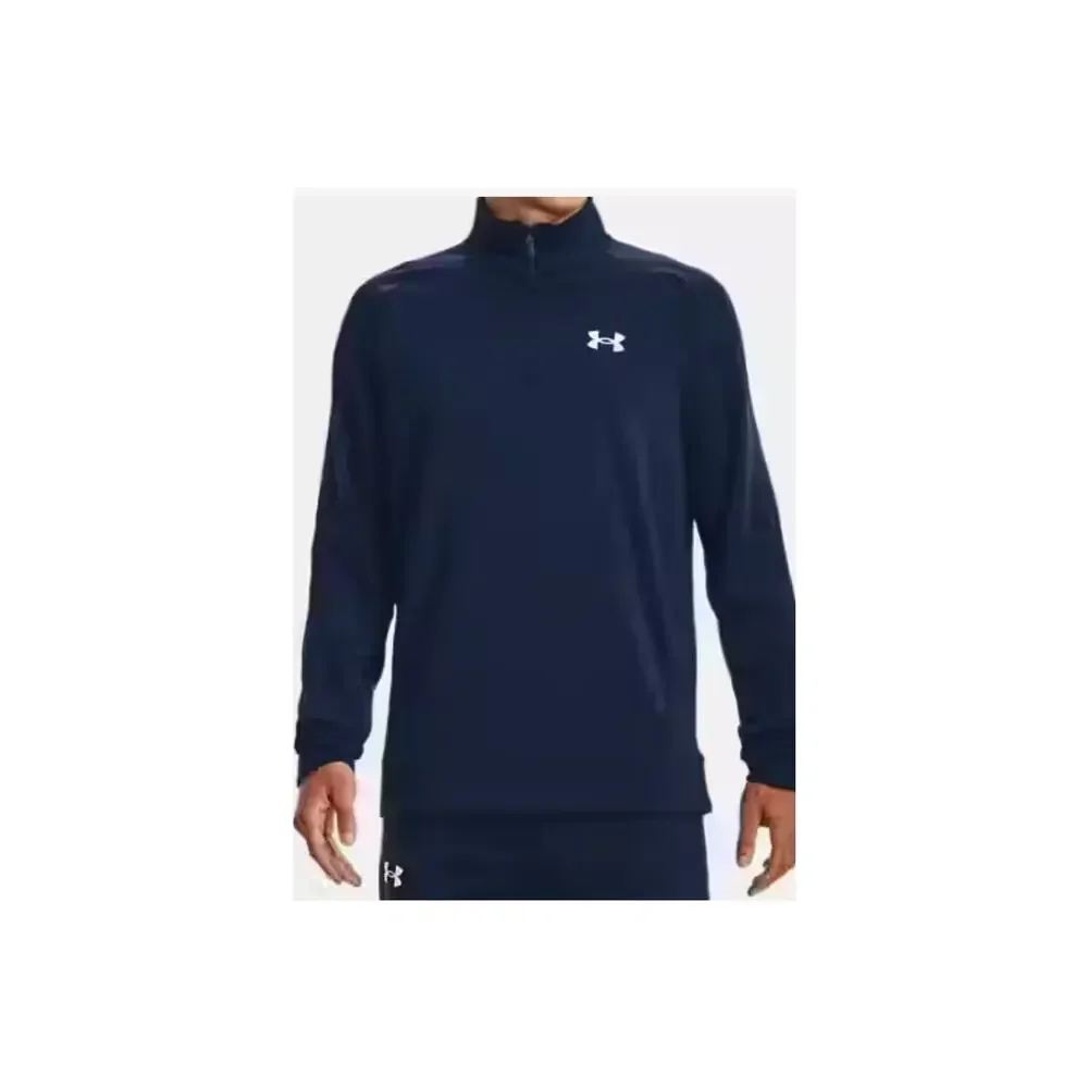 Under Armour Men’s XL Navy 1/4 Zip Jacket Loose Fit Soft Warm UA 1373400.